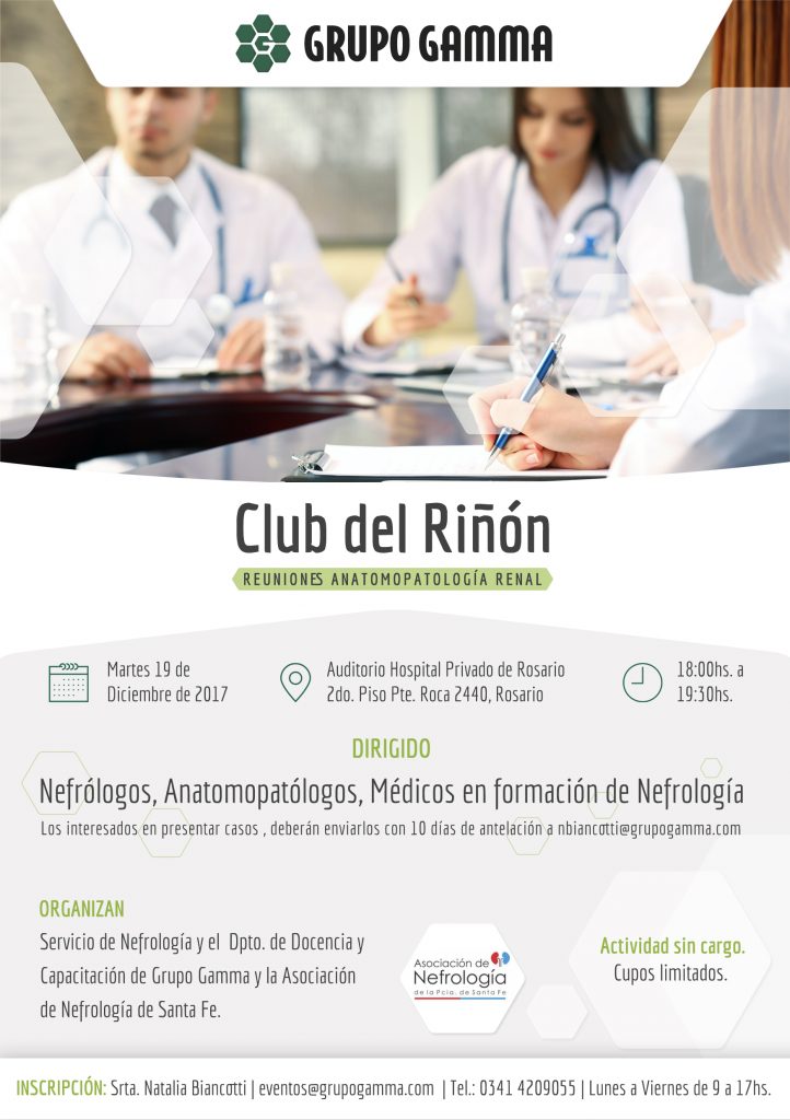 Club del Riñón. Reuniones de Anatomopatología Renal | Grupo Gamma 