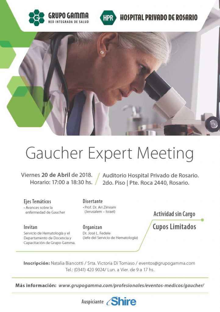 Gaucher Expert Meeting - Evento médico - Grupo Gamma